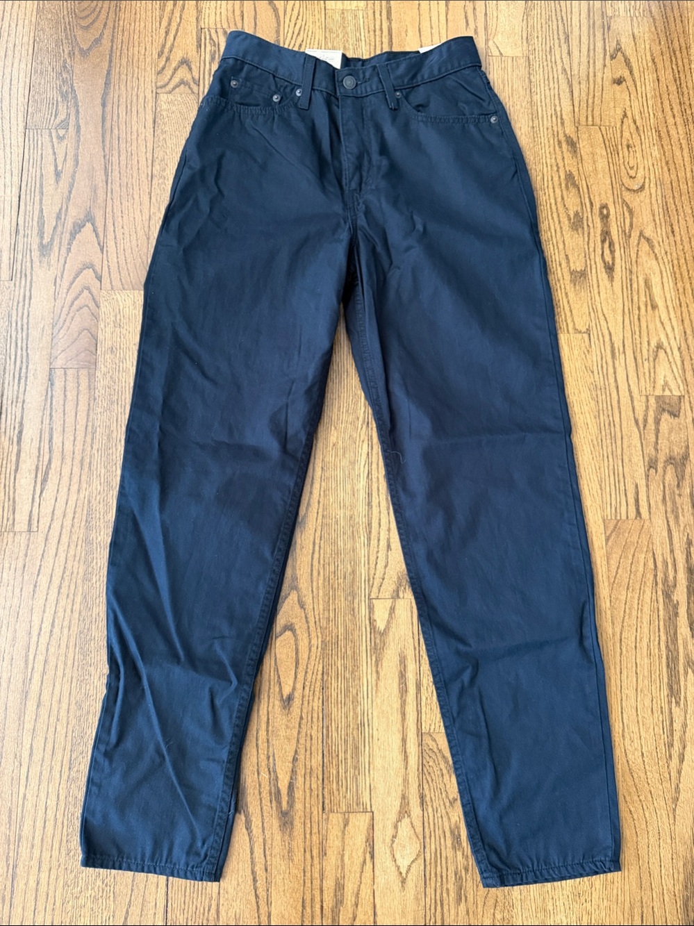 Levi's High Waisted Straight-Leg Black Pants 28x30 NWT